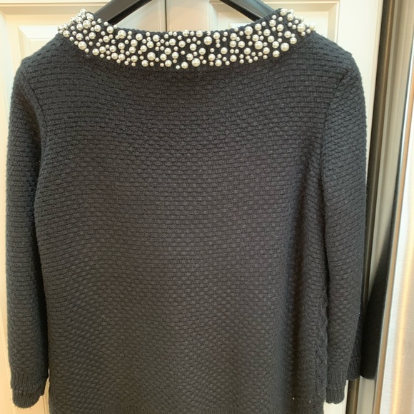 Karl Lagerfeld Paris Pearl Neck Sweater - Picture 3 of 5